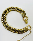 1950s WIDE CURB LINKS GOLD FILLED BRACELET