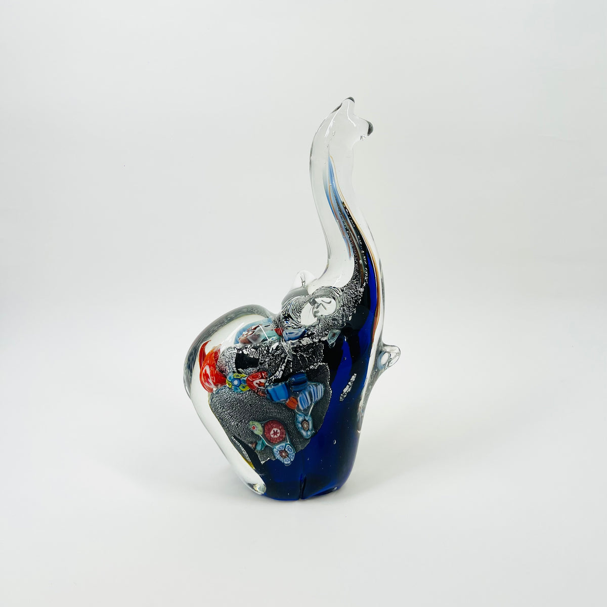 1980s MURANO MILLIFIORE ART GLASS ELEPHANT