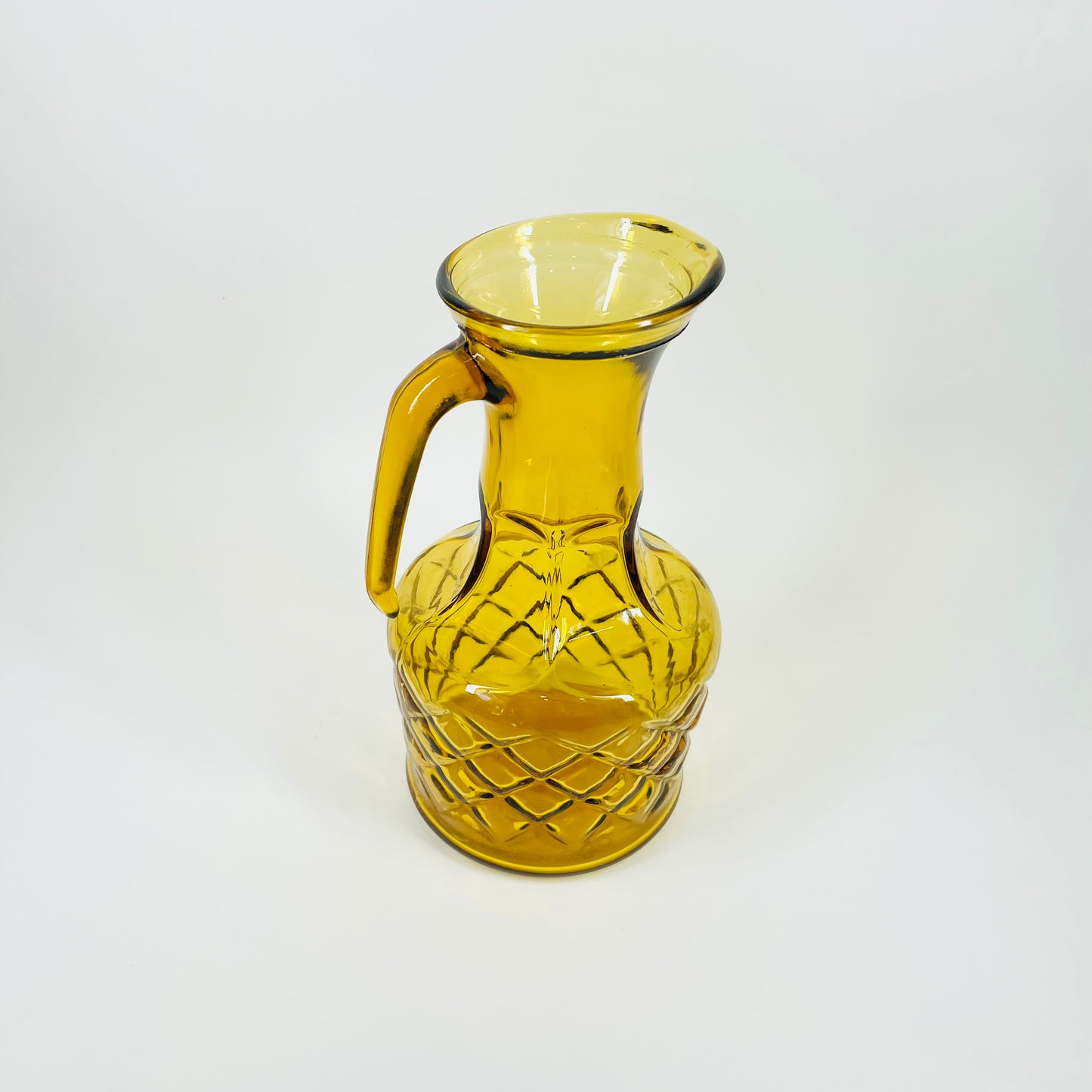 1950s AMBER PRESSED GLASS JUG