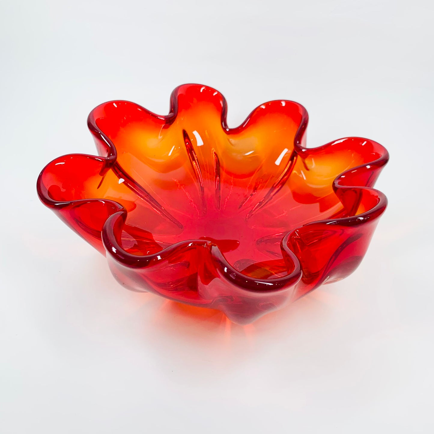 RED ORANGE FLOWER BOWL