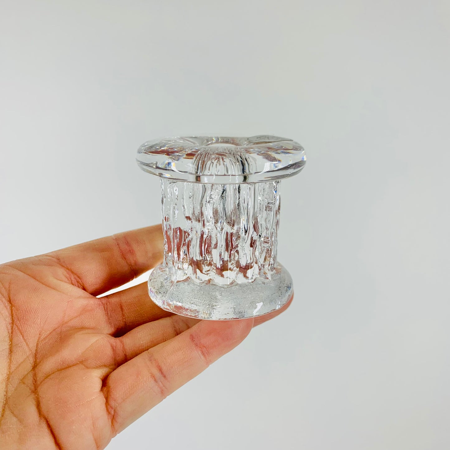 ICE GLASS CANDLE HOLDER