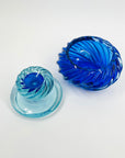 1930s MURANO COBALT BLUE TWIST SOMMERSO GLASS JAR