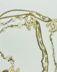 2012 CHANEL MULTISTRANDS COSTUME BEADS PEARL NECKLACE WITH ENAMEL CC LOGO