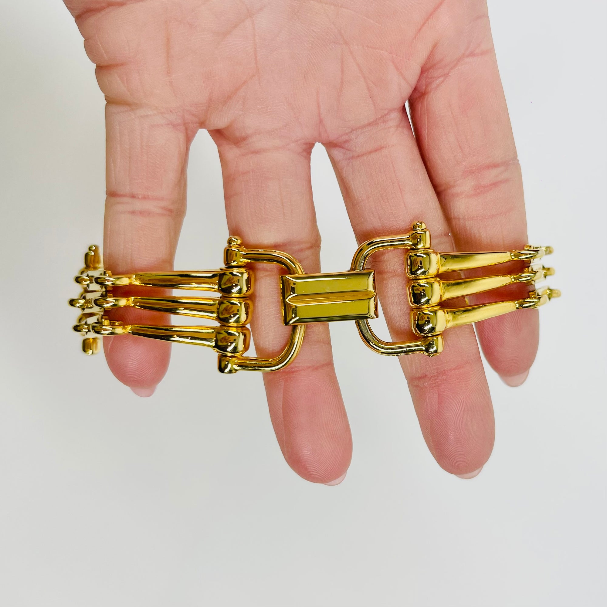 1980s CELINE HORSEBIT TURNLOCK BRACELET