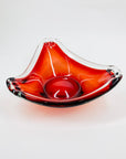 PINCHED RED GLASS PLATE