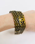1997 LIMITED EDITION CHANEL CC LOGO BRONZE MESH BRACELET