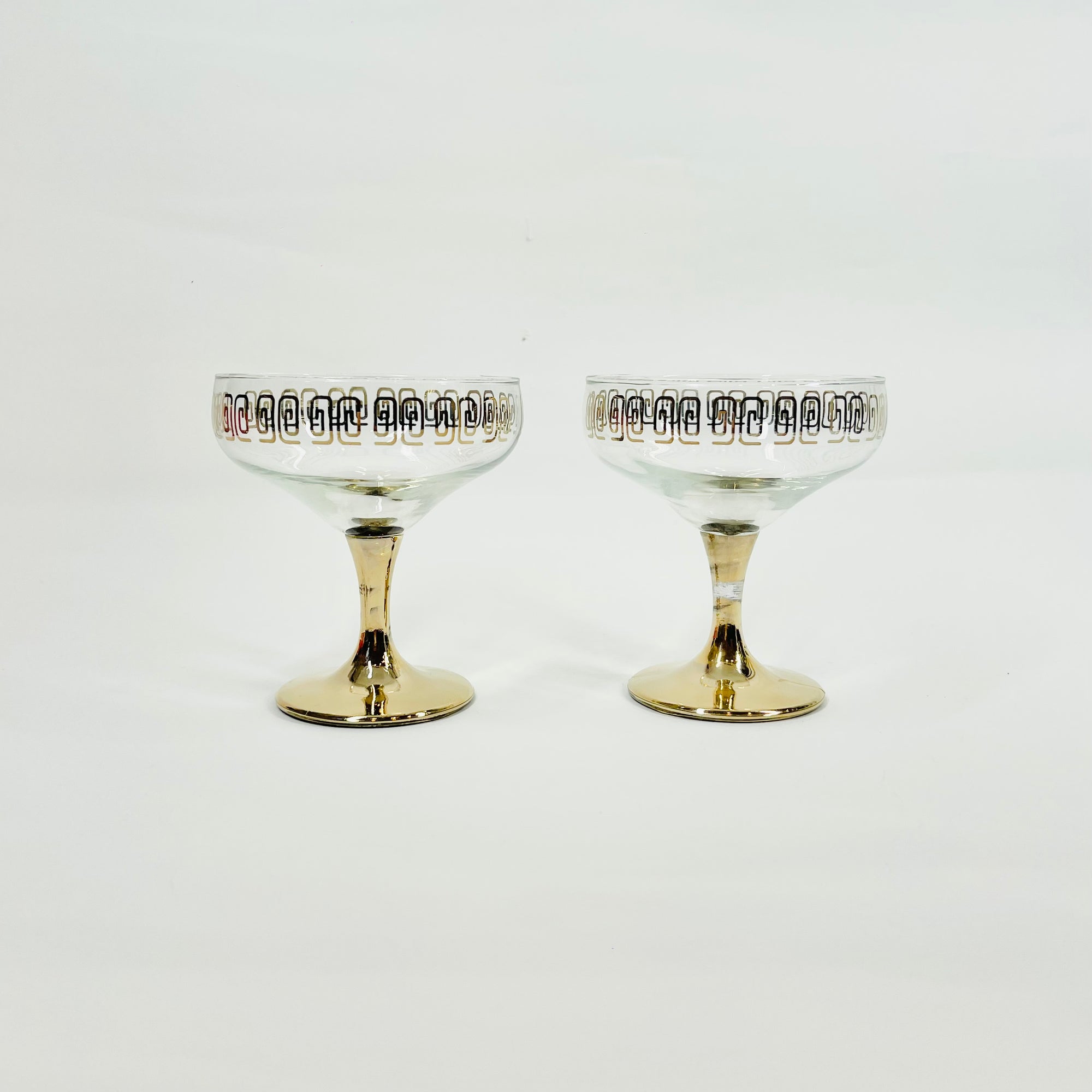 1950s GOLD GILDED GLASS COUPE