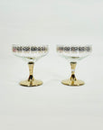 1950s GOLD GILDED GLASS COUPE