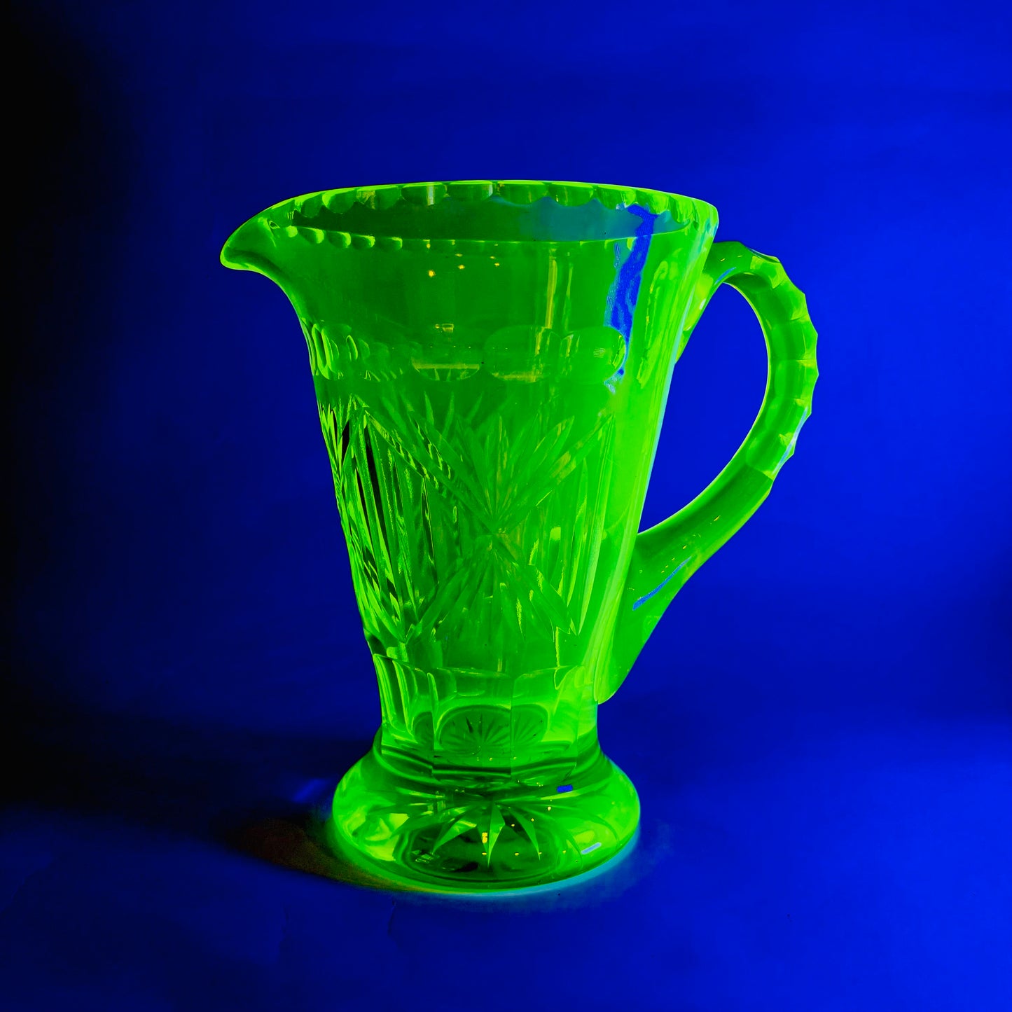 ANTIQUE URANIUM GLASS JUG