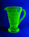 ANTIQUE URANIUM GLASS JUG