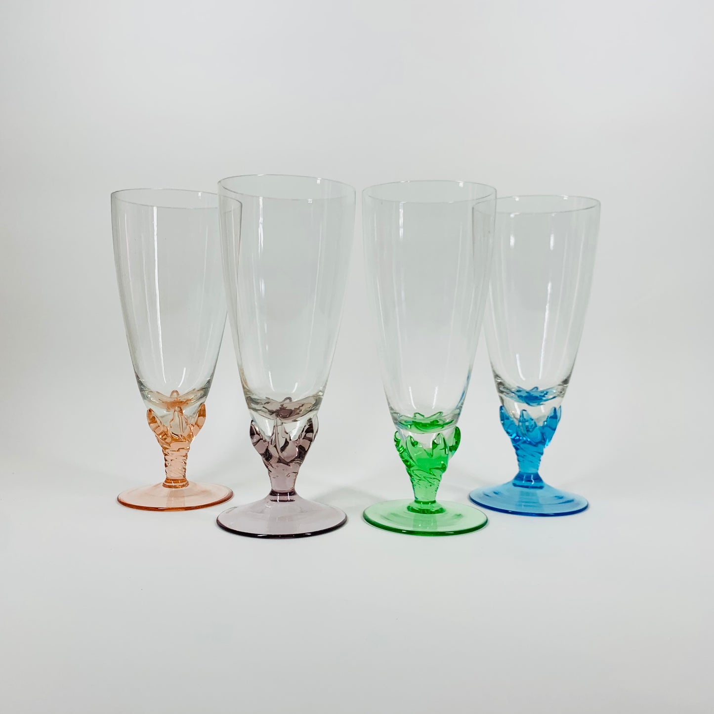 50s HARLEQUIN CHAMPAGNE FLUTES