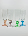 50s HARLEQUIN CHAMPAGNE FLUTES