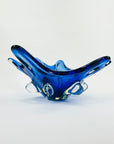 1940s URANIUM MURANO COBALT BLUE SOMMERSO GLASS BOWL