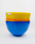1960s COLORA GLASS BOWL BY SVEN PALMQIST FOR ORREFORS