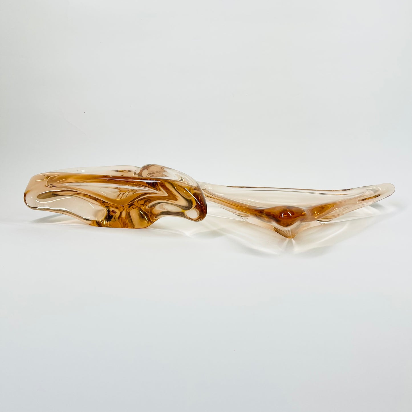 1950s MURANO PEACH GLASS ASHTRAY