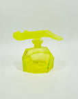 URANIUM GLASS PERFUME BOTTLE WITH NUDE STOPPER