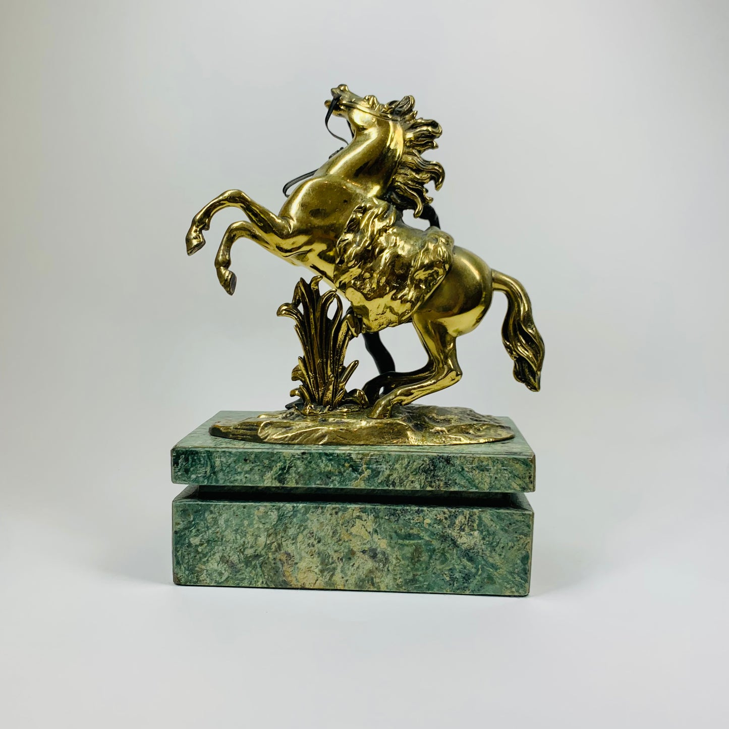 PAIR 19TH CENTURY BRONZE MARLEY HORSES