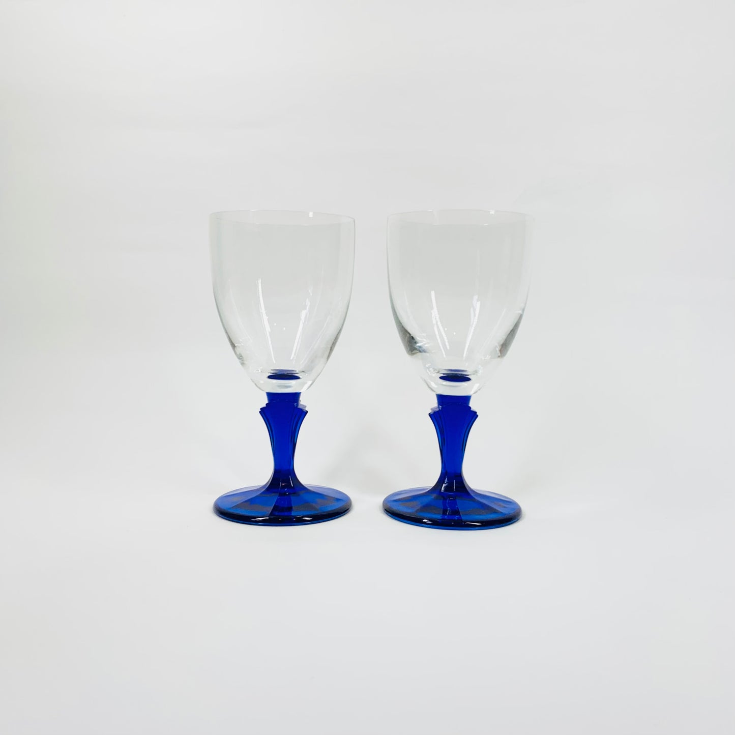 50s BLUE STEM WINE GLASSES