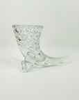 ANTIQUE BOHEMIAN CRYSTAL CORNUCOPIA VASE