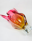1960s SKLO UNION GREEN SOMMERSO GLASS VASE BY JOSEF HOSPODKA
