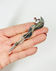 1960s SCANDINAVIAN STERLING SILVER FLAME BROOCH