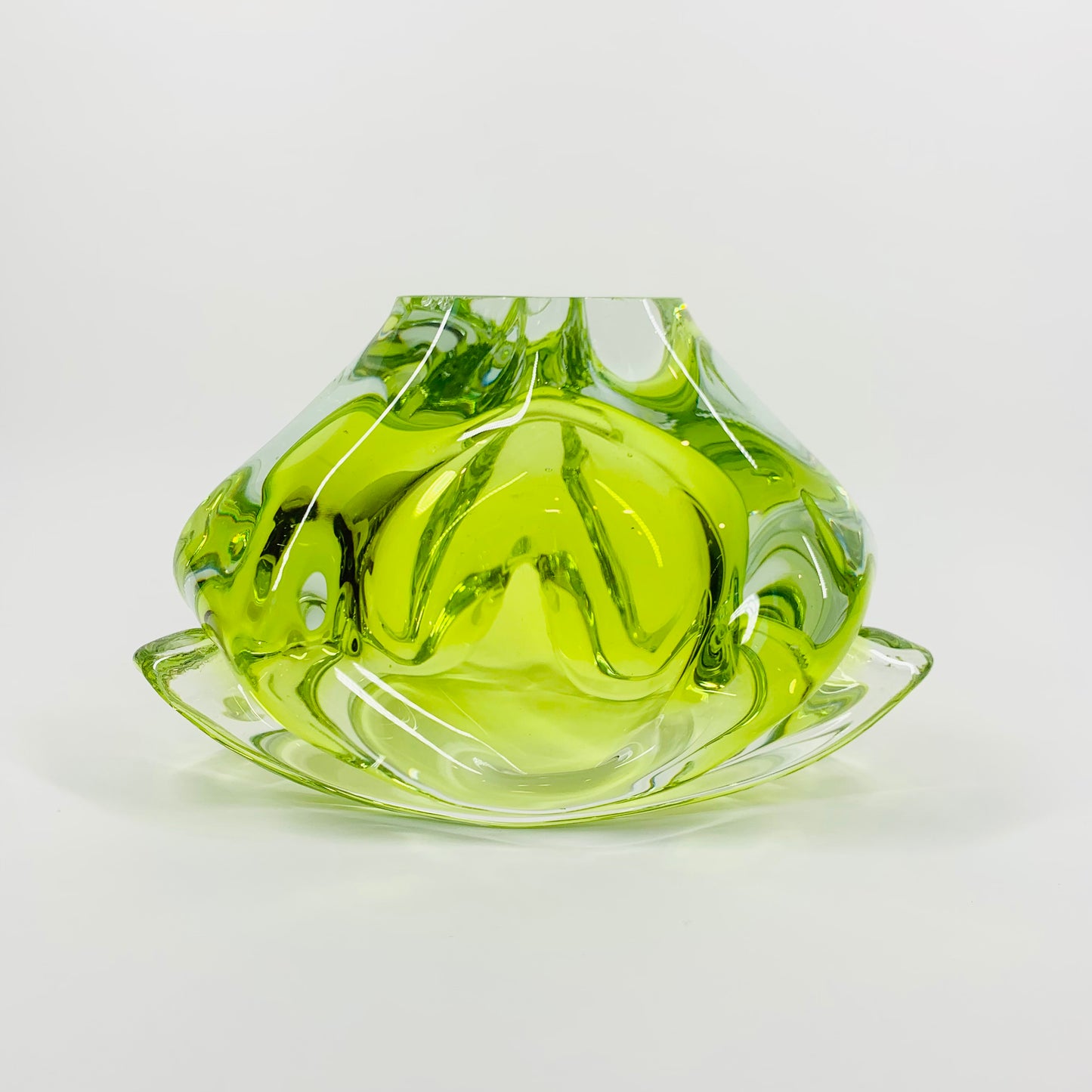 1950s LIME GREEN MURANO GLASS BOWL/ASHTRAY