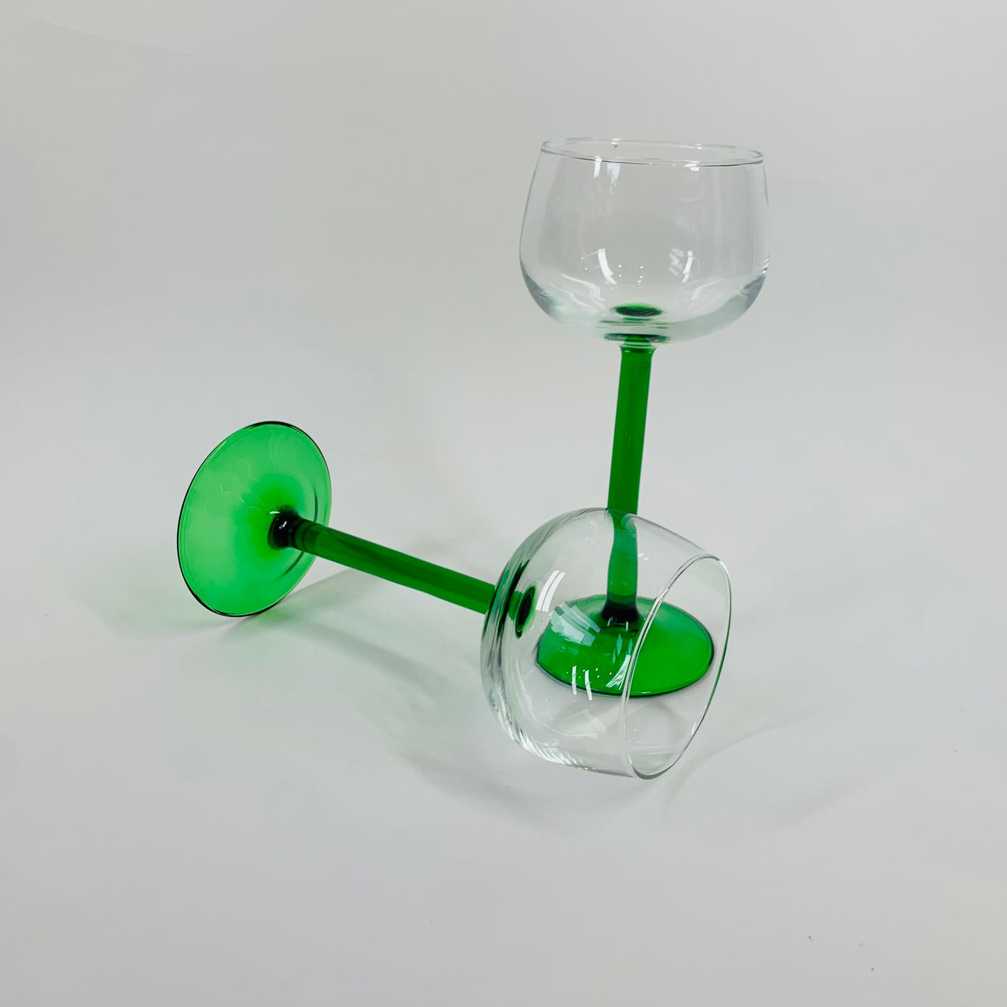 70s LUMINARC GREEN GLASSES