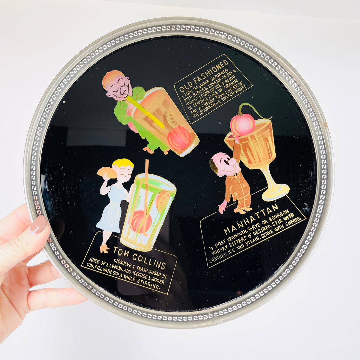 1950s DRINKS TRAY WITH MATCHING COASTERS