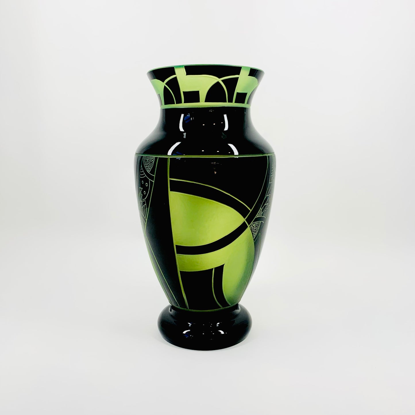 KARL PALDA URANIUM BLACK VASE