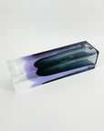 XL 1950s NEODYMIUM PURPLE GREY MURANO SOMMERSO FACETED GLASS BLOCK VASE
