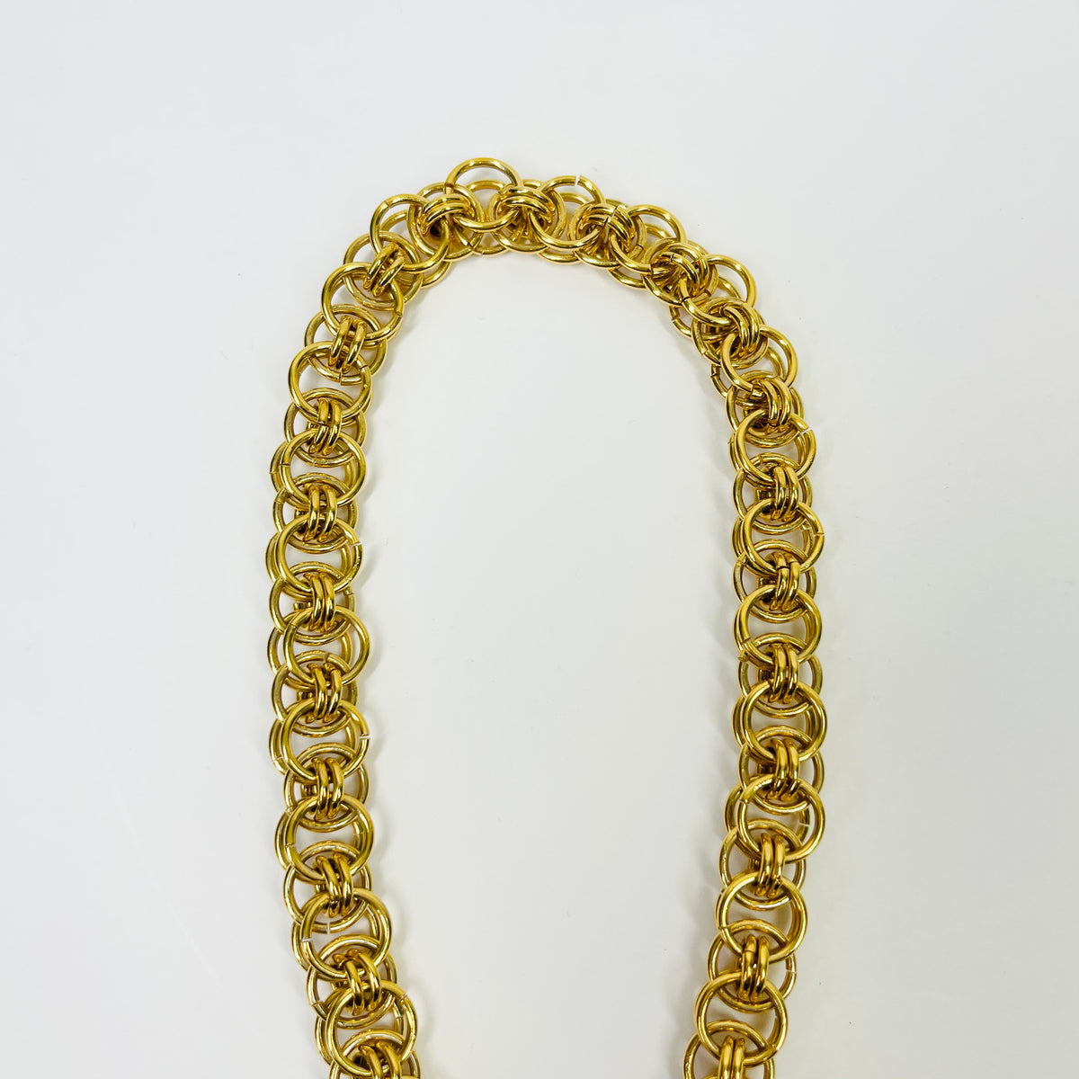 1980s CHANEL FANCY LINKS MADEMOISELLE PENDANT NECKLACE
