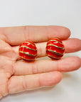70s BARCS RED ENAMEL NECKLACE SUITE