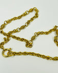 1980s CHANEL CC ARABESQUE FILIGREE FANCY LINKS CHAIN NECKLACE/BELT