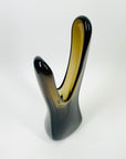 1960s MURANO BROWN SOMMERSO GLASS SWUNG VASE