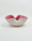 1950s MURANO PINK SPECKLED CASED WHITE OPALINE BOWL/ASHTRAY