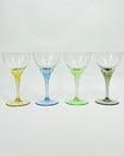 1950s HARLEQUIN TWIST STEM COCKTAIL GLASSES