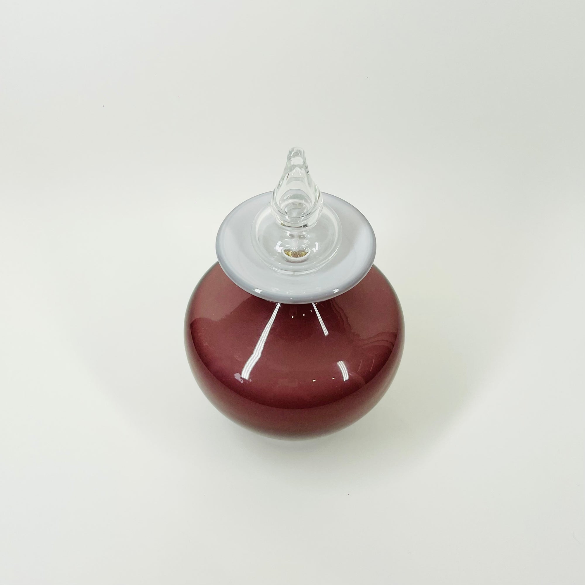 1990s HAND MADE BLUE SOMMERSO GLASS PERFUME BOTTLE