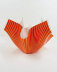 1950s WHITE STRIPES ORANGE FAZZOLETTO VASE