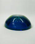 1940s BLUE AQUAMARINE SOMMERSO URANIUM GLASS OBLONG BOWL