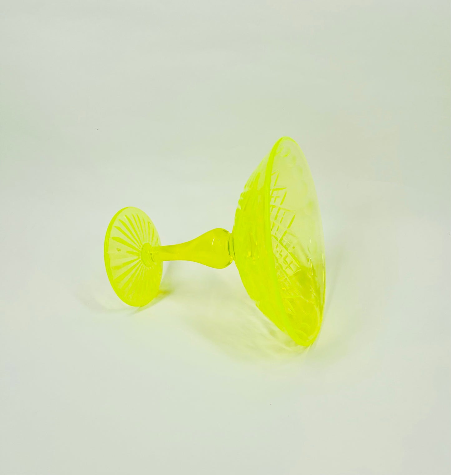 ANTIQUE URANIUM GLASS COMPORT