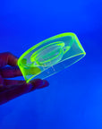 MIDCENTURY FINNISH URANIUM GLASS CAVIAR BOWL BY NANNY STILL FOR RIIHIMAEN LASI