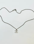 Y2K CHANEL DIAMANTÉ LOGO NECKLACE