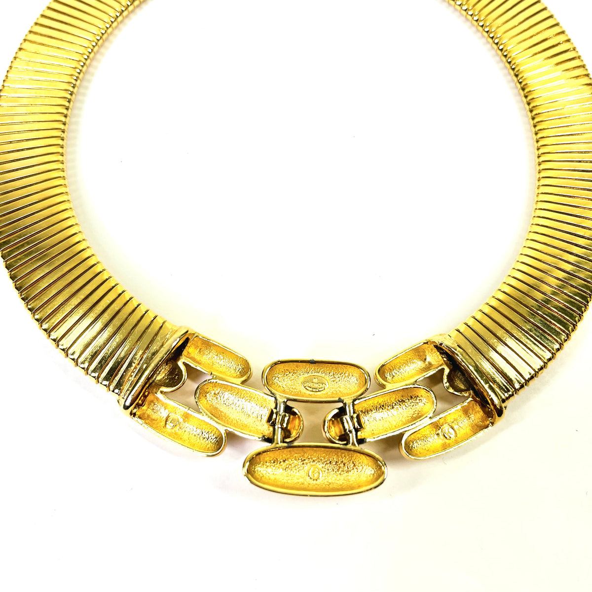 1980s GIVENCY TUBOGAS LINKS NECKLACE SUITE