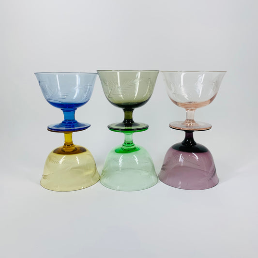 HARLEQUIN ETCHED COUPE SET