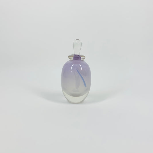 80s PURPLE ART GLASS PERFUME BOTTLE