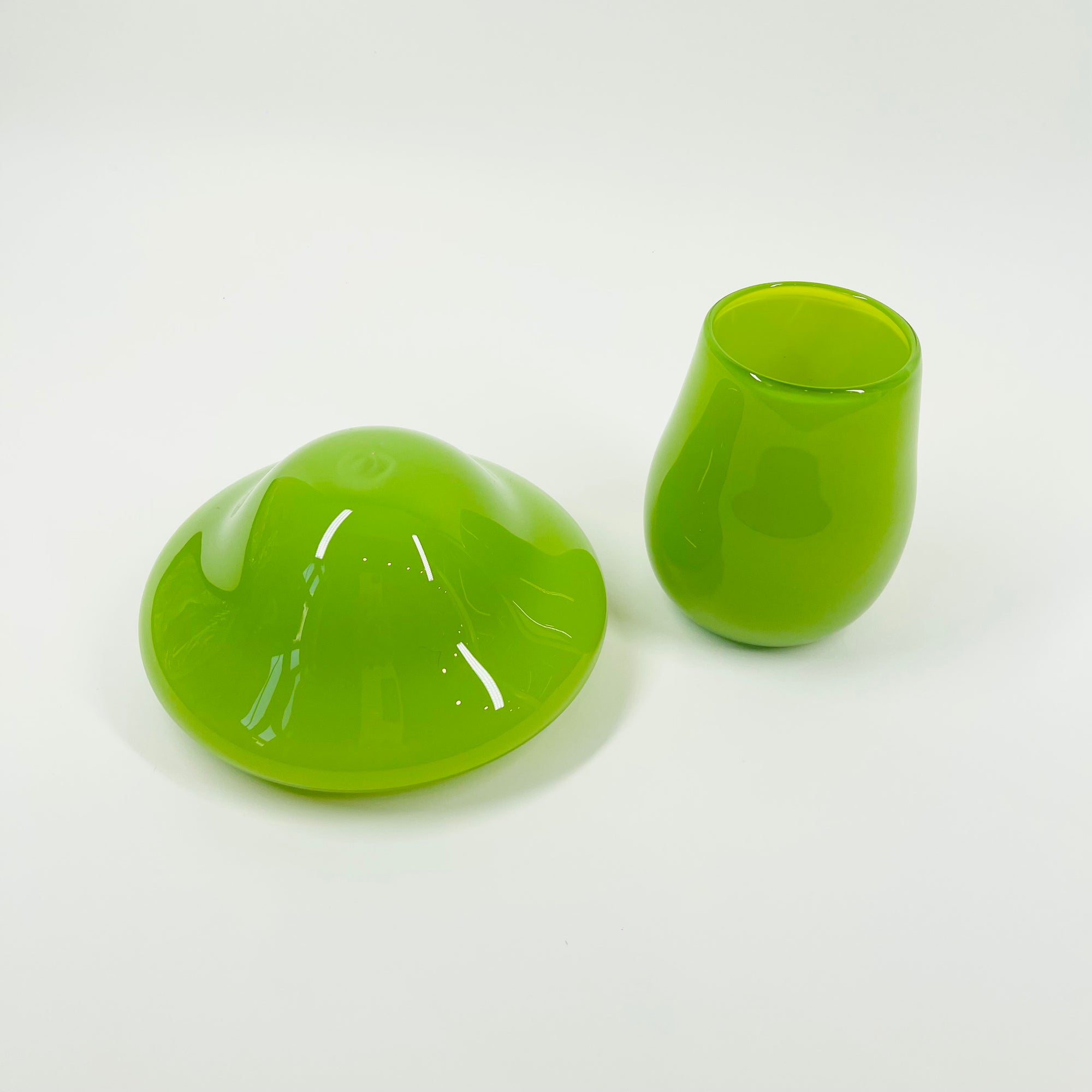 2019 MOUTH BLOWN CASED GLASS MUSHROOM BY SWEDISH ARTIST FORGLEN
