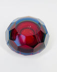 1950s MURANO MANDRUZZATO HARLEQUIN SOMMERSO DIAMOND FACETED GLASS BOWL