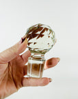ANTIQUE DIAMOND CUT GLASS DECANTER