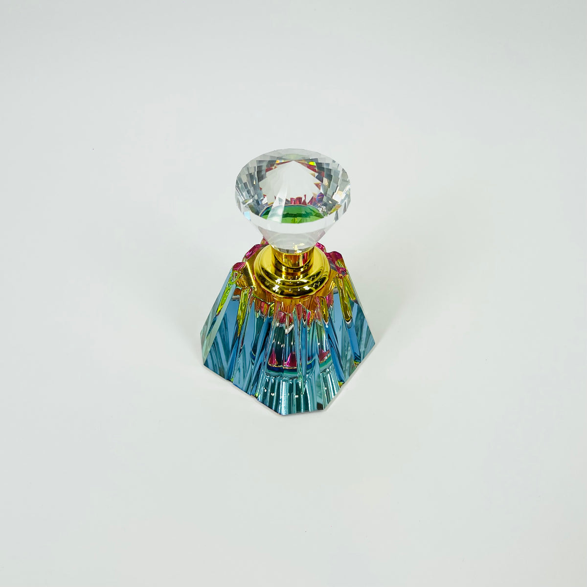 1980s CZECH CRYSTAL PERFUME BOTTLE