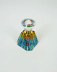 1980s CZECH CRYSTAL PERFUME BOTTLE